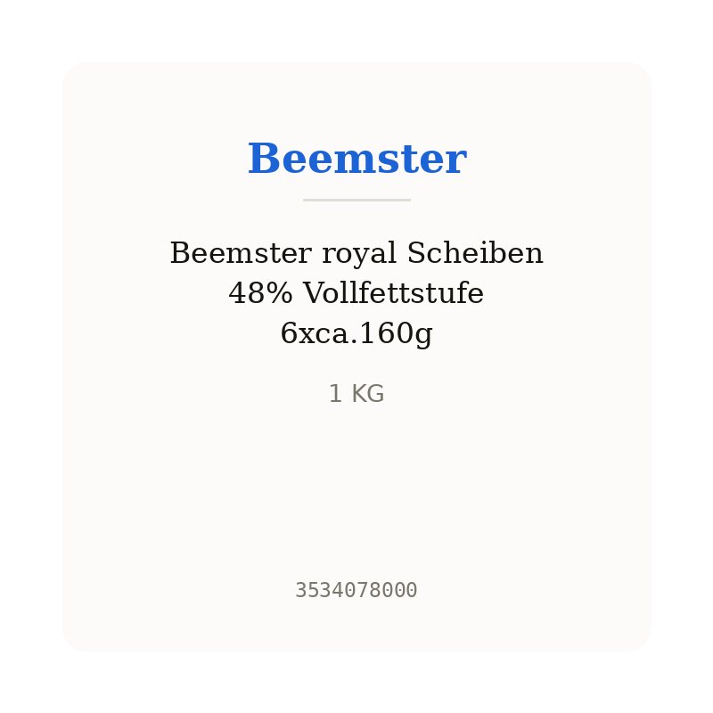 Beemster royal Scheiben 48% Vollfettstufe 6xca.160g