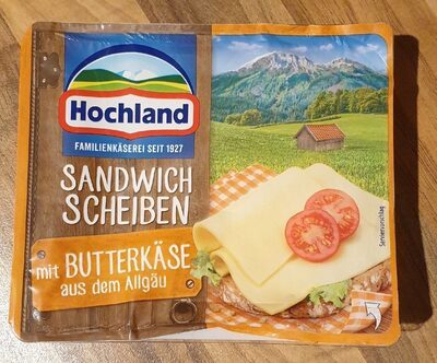 Hochland Sandwich Scheiben Butterkäse 45% 150g
