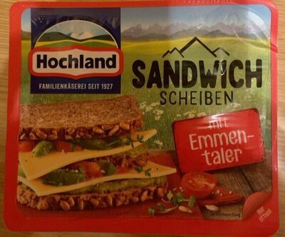 Hochland Sandwich Scheiben Emmentaler 45% Vollfettstufe 150g