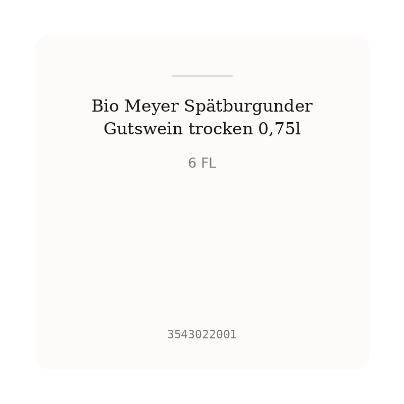 Bio Meyer Spätburgunder Gutswein trocken 0,75l