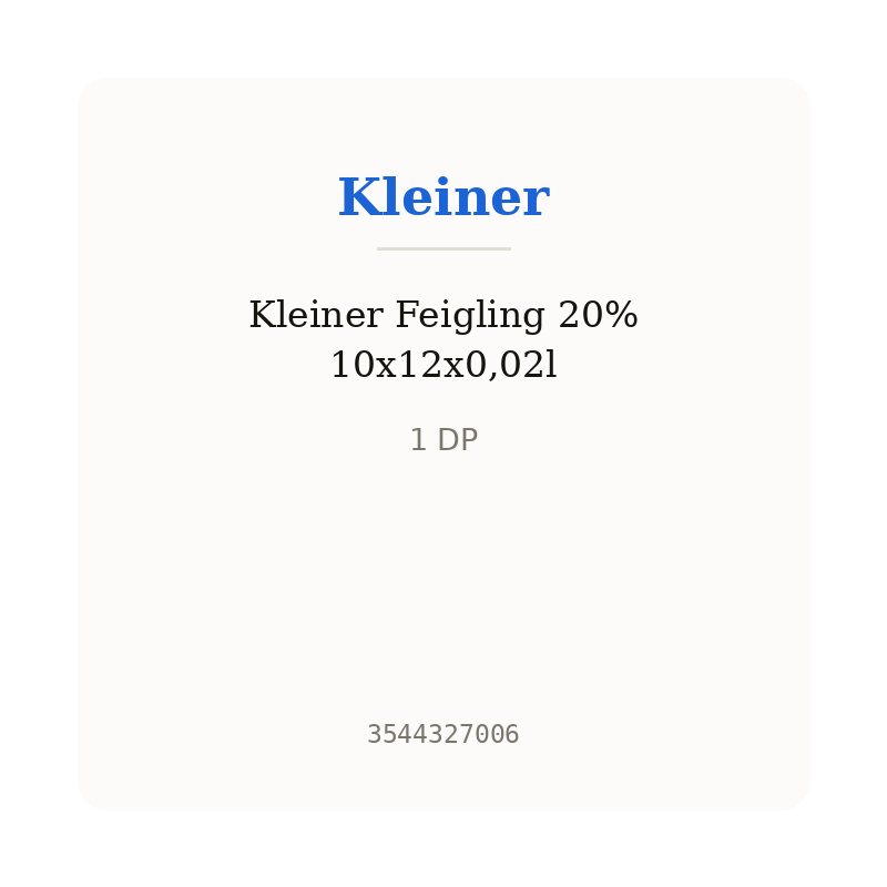 Kleiner Feigling 20% 10x12x0,02l