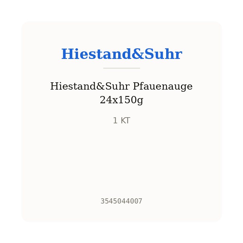 Hiestand&Suhr Pfauenauge 24x150g