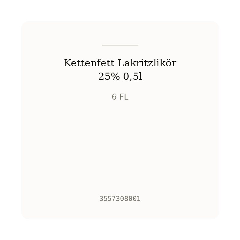 Kettenfett Lakritzlikör 25% 0,5l
