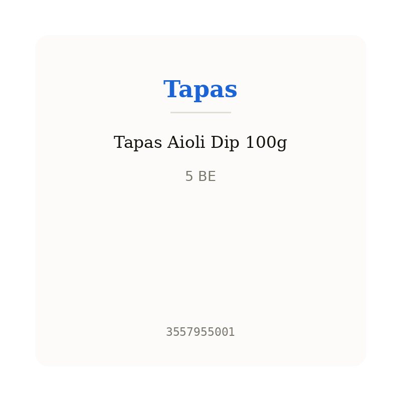 Tapas Aioli Dip 100g