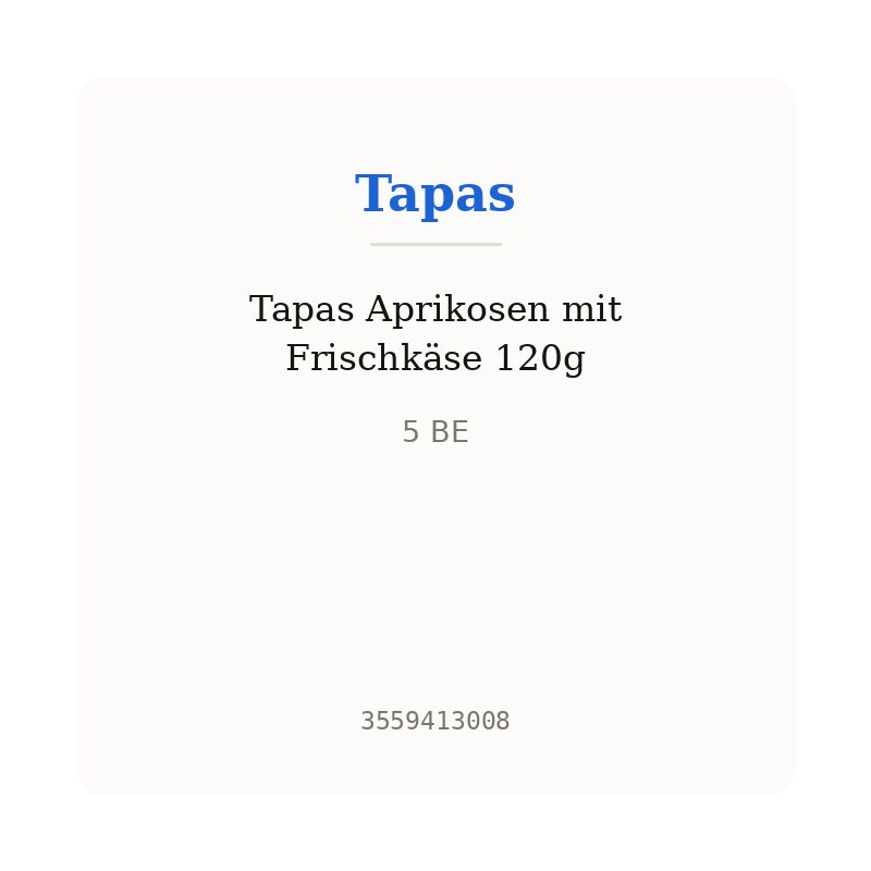 Tapas Aprikosen mit Frischkäse 120g