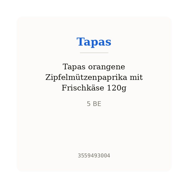 Tapas orangene Zipfelmützenpaprika mit Frischkäse 120g