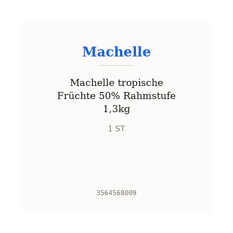 Machelle tropische Früchte 50% Rahmstufe 1,3kg