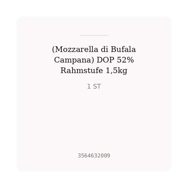 (Mozzarella di Bufala Campana) DOP 52% Rahmstufe 1,5kg