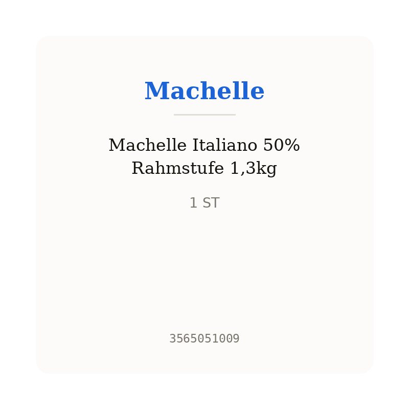 Machelle Italiano 50% Rahmstufe 1,3kg