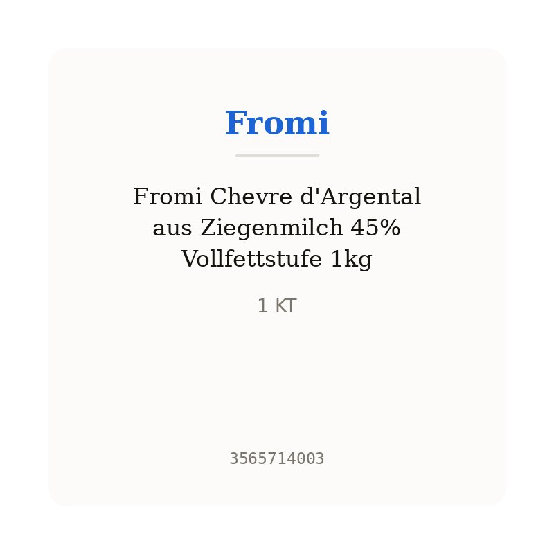 Fromi Chevre d'Argental aus Ziegenmilch 45% Vollfettstufe 1kg