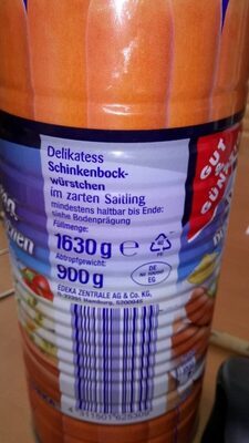 GUT&GÜNSTIG Schinkenbockwürstchen im zarten Saitling 1630g QS
