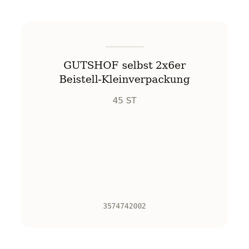 GUTSHOF selbst 2x6er Beistell-Kleinverpackung