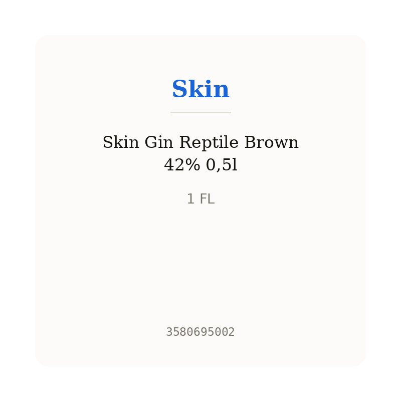 Skin Gin Reptile Brown 42% 0,5l