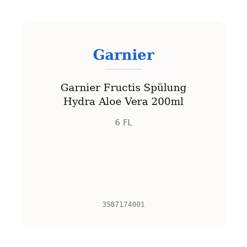 Garnier Fructis Spülung Hydra Aloe Vera 200ml
