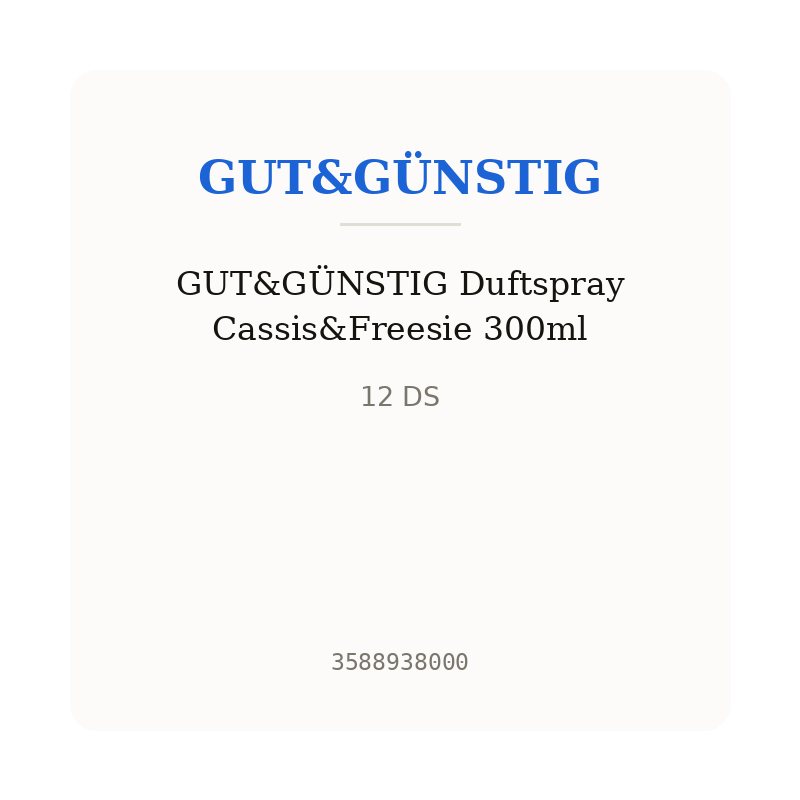 GUT&GÜNSTIG Duftspray Cassis&Freesie 300ml