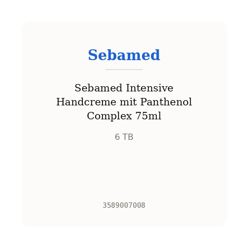 Sebamed Intensive Handcreme mit Panthenol Complex 75ml