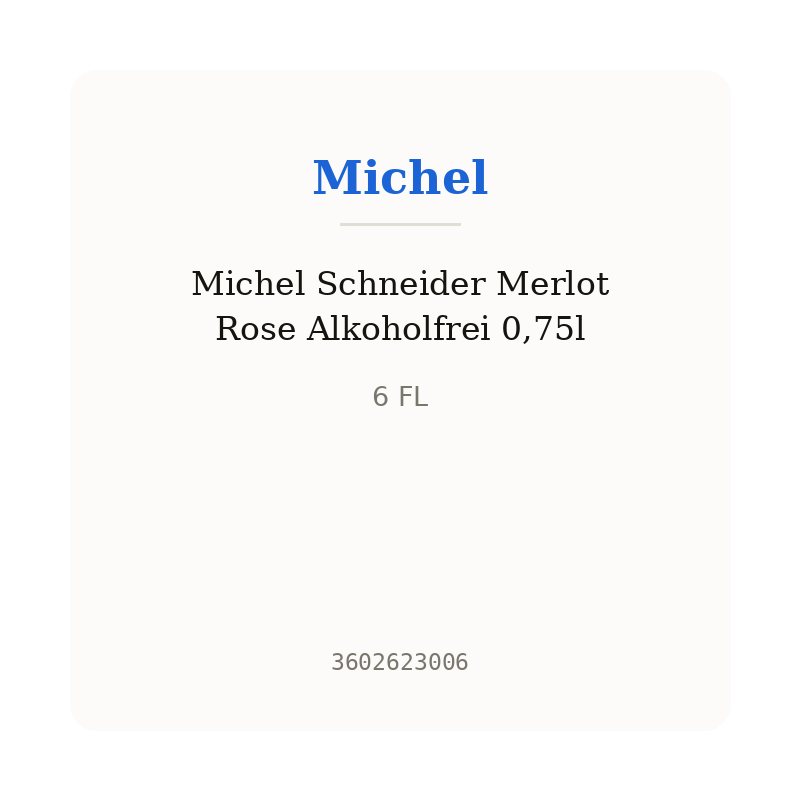 Michel Schneider Merlot Rose Alkoholfrei 0,75l