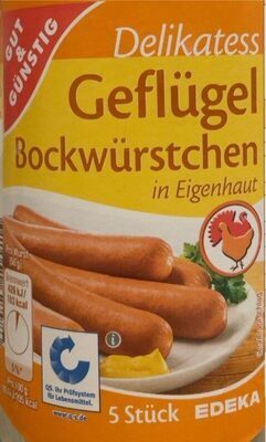 GUT&GÜNSTIG Geflügelbockwürstchen in Eigenhaut 380g VLOG QS ITW