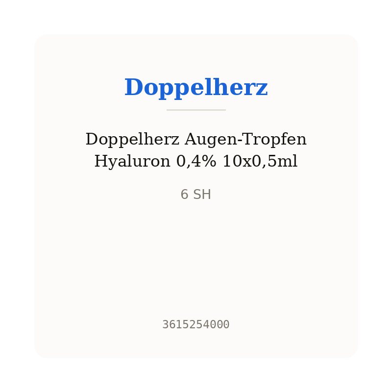 Doppelherz Augen-Tropfen Hyaluron 0,4% 10x0,5ml