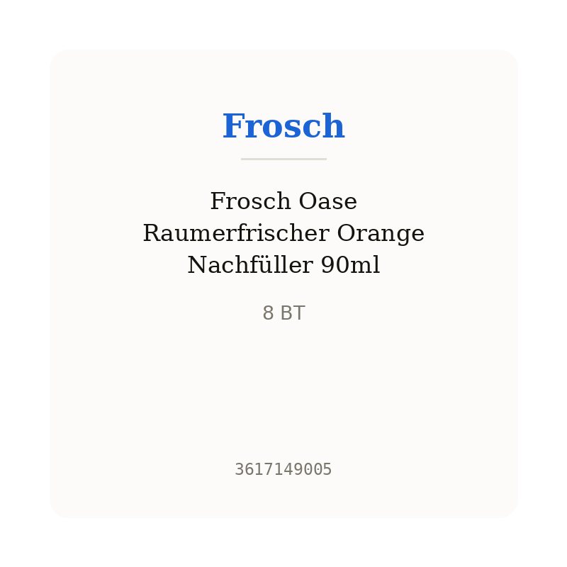 Frosch Oase Raumerfrischer Orange Nachfüller 90ml