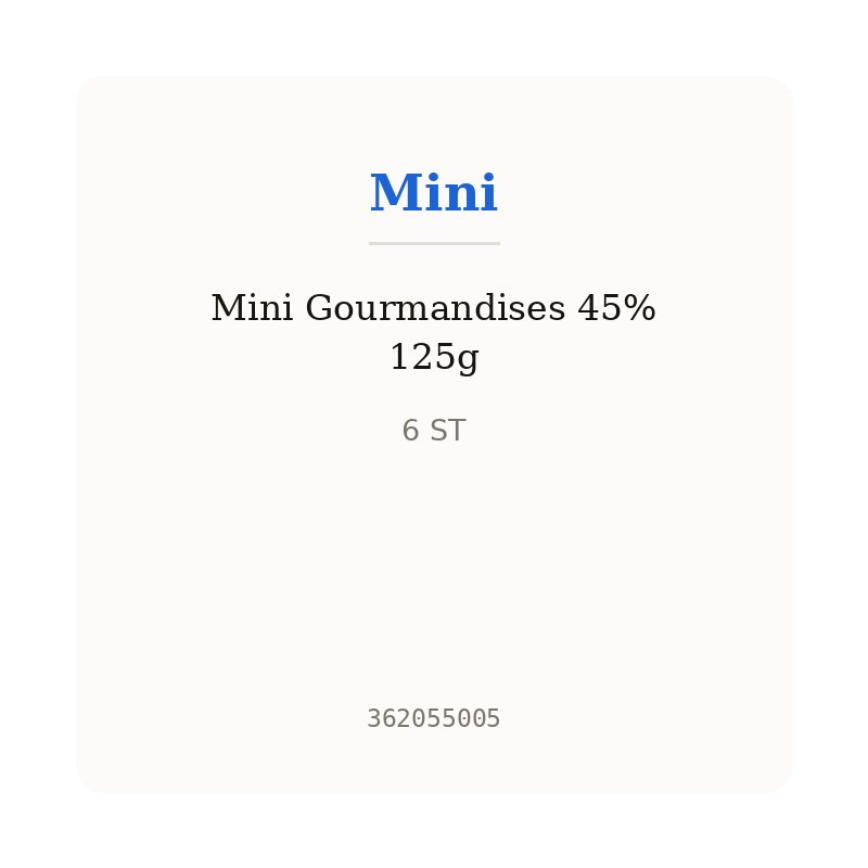 Mini Gourmandises 45% 125g