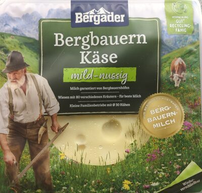Bergader Bergbauern Käse Scheiben mild-nussig 46% Vollfettstufe 150g