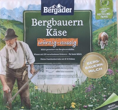 Bergader Bergbauern Käse Scheiben würzig-nussig 46% Vollfettstufe 150g