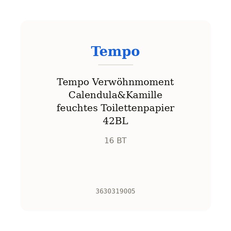 Tempo Verwöhnmoment Calendula&Kamille feuchtes Toilettenpapier 42BL