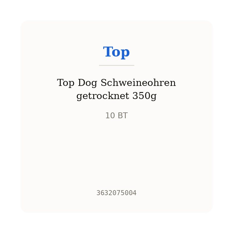 Top Dog Schweineohren getrocknet 350g