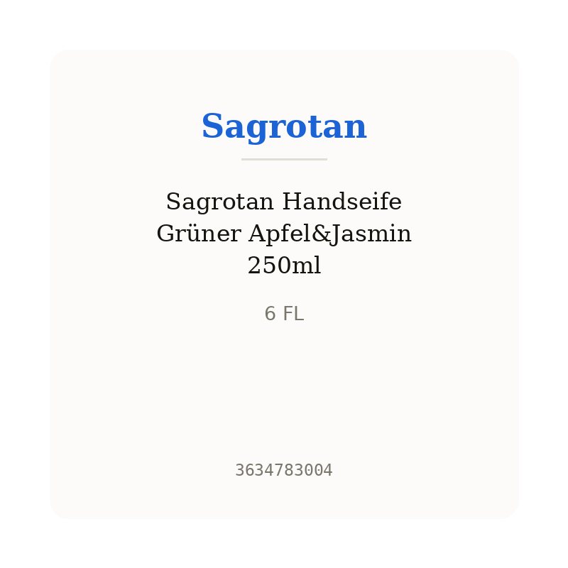 Sagrotan Handseife Grüner Apfel&Jasmin 250ml