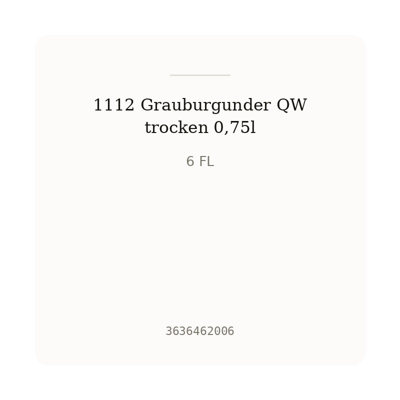 1112 Grauburgunder QW trocken 0,75l