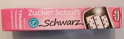Dr.Oetker Zuckerschrift Schwarz 25g