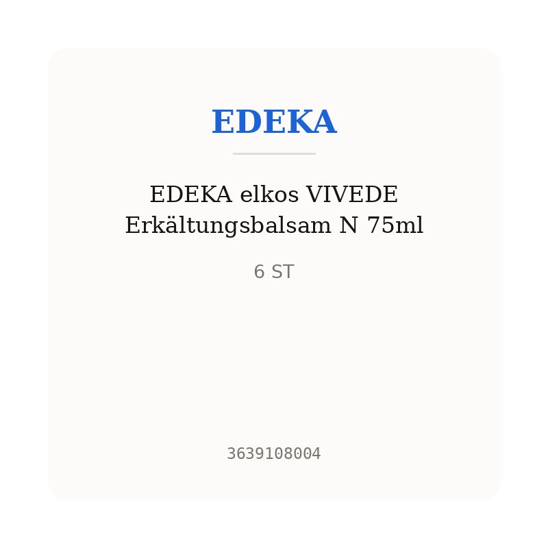 EDEKA elkos VIVEDE Erkältungsbalsam N 75ml