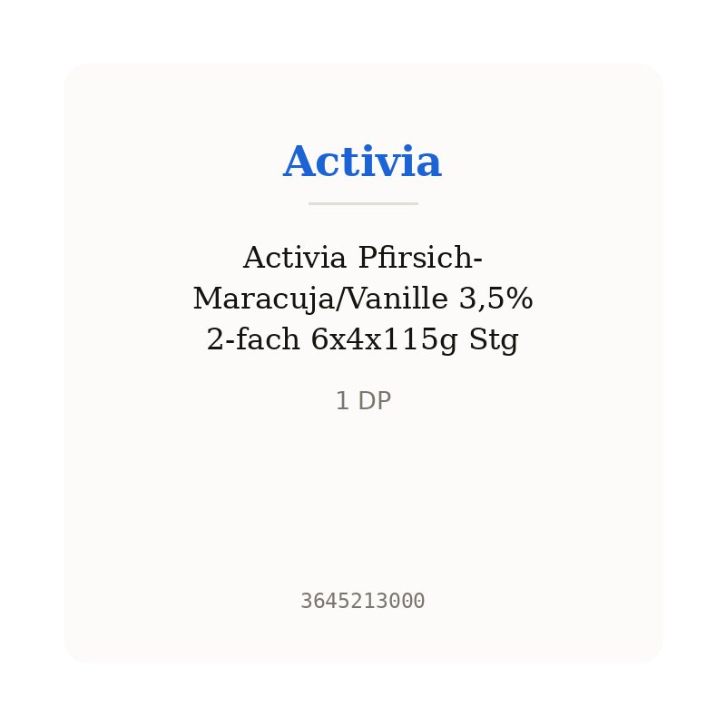 Activia Pfirsich-Maracuja/Vanille 3,5% 2-fach 6x4x115g Stg