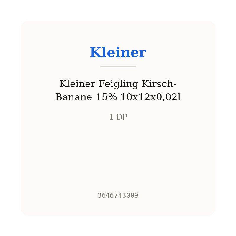 Kleiner Feigling Kirsch-Banane 15% 10x12x0,02l