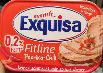 Exquisa Frischkäse fitline Paprika-Chili 1% Magerstufe 0,2% absolut 175g