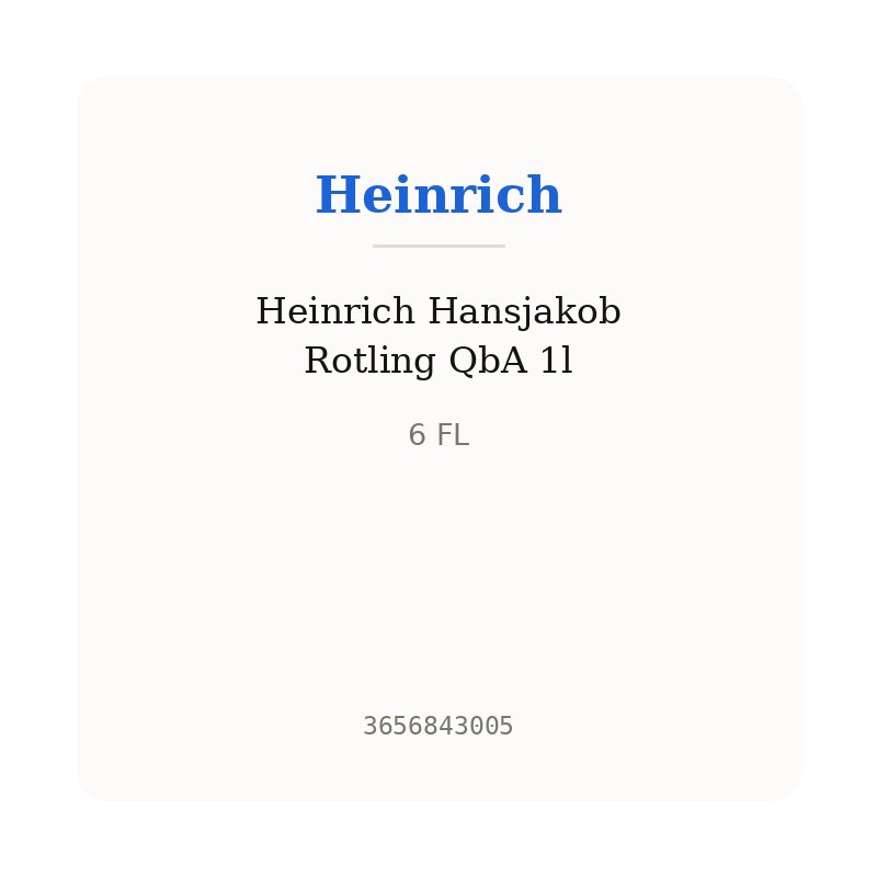 Heinrich Hansjakob Rotling QbA 1l