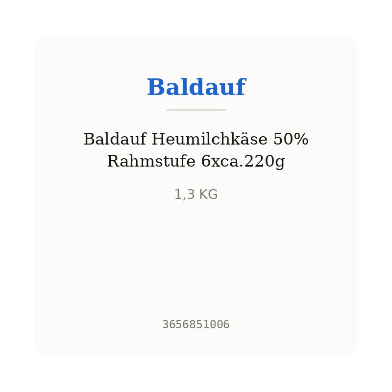 Baldauf Heumilchkäse 50% Rahmstufe 6xca.220g