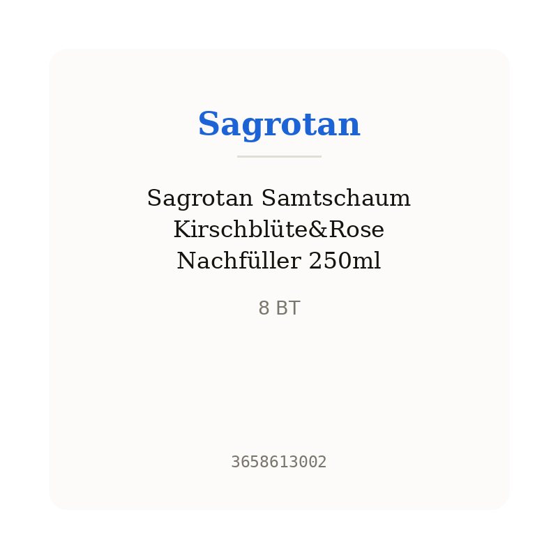 Sagrotan Samtschaum Kirschblüte&Rose Nachfüller 250ml