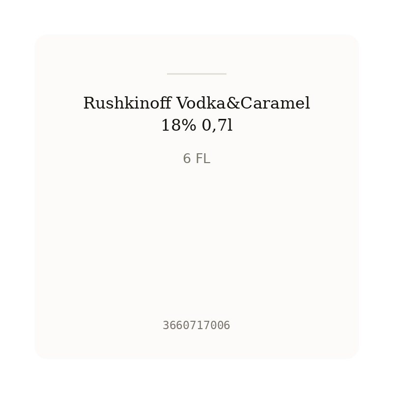 Rushkinoff Vodka&Caramel 18% 0,7l