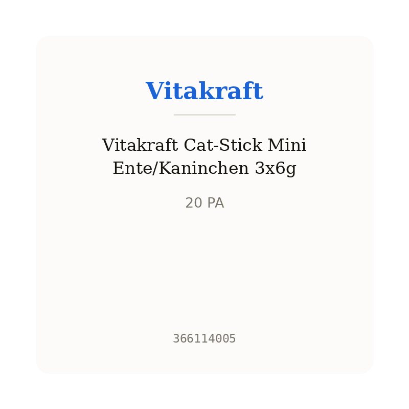 Vitakraft Cat-Stick Mini Ente/Kaninchen 3x6g