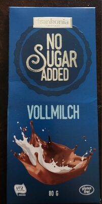 Frankonia Vollmilch-Tafel no sugar 80g