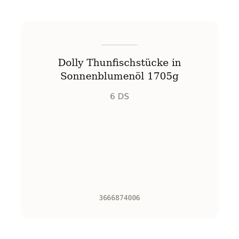 Dolly Thunfischstücke in Sonnenblumenöl 1705g
