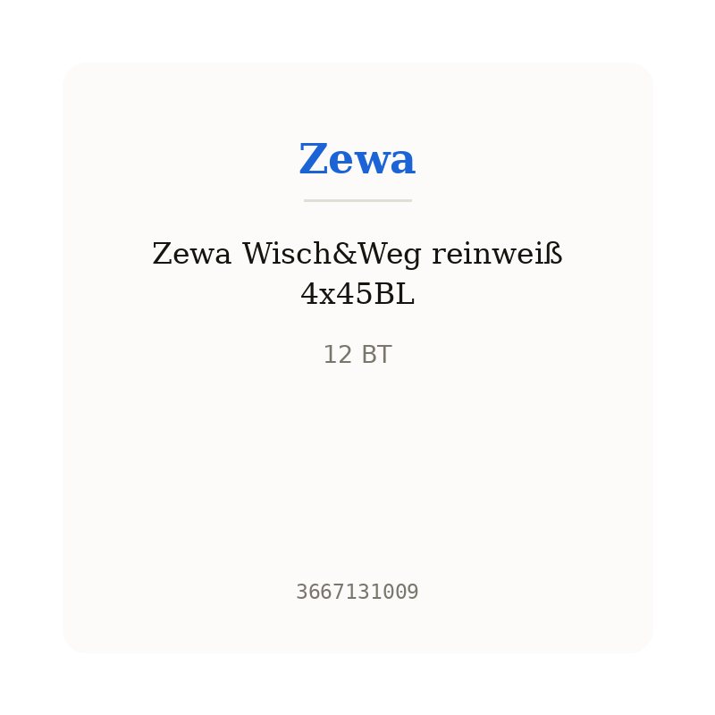 Zewa Wisch&Weg reinweiß 4x45BL