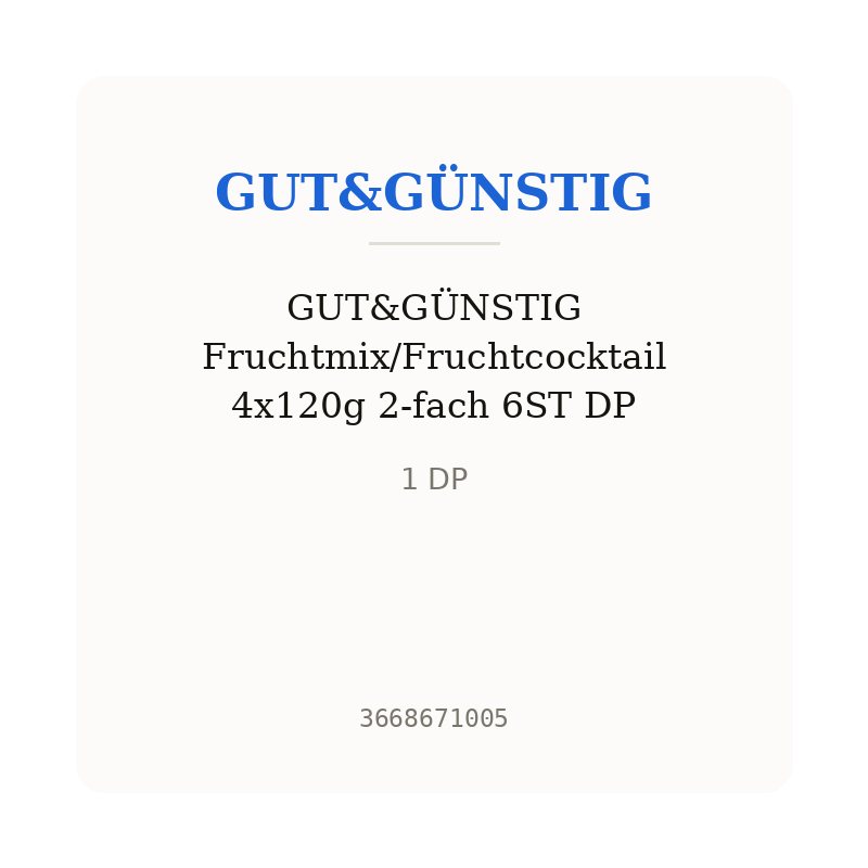 GUT&GÜNSTIG Fruchtmix/Fruchtcocktail 4x120g 2-fach 6ST DP