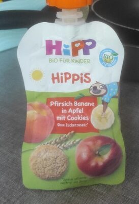Bio Hipp Pfirsich-Banane in Apfel mit Cookies ab 1 Jahr 100g