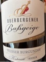Oberbergener Baßgeige Weißer Burgunder Kabinett trocken 0,75l