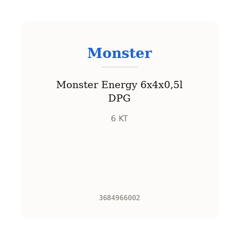 Monster Energy 6x4x0,5l DPG