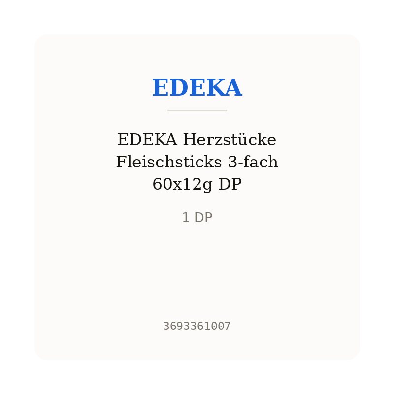 EDEKA Herzstücke Fleischsticks 3-fach 60x12g DP
