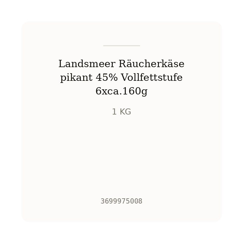 Landsmeer Räucherkäse pikant 45% Vollfettstufe 6xca.160g